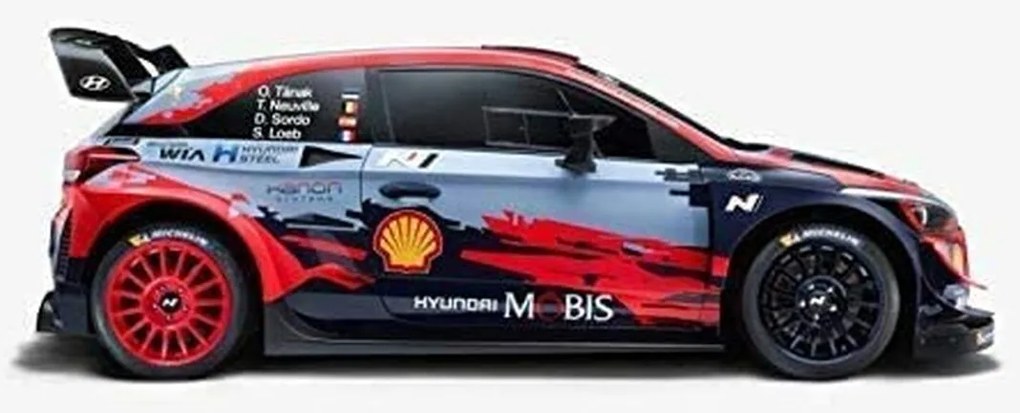 Αυτοκίνητο Radio Control Hyundai i20 WRC Μπαταρία 2,4 GHz Φορτιστής 1:16