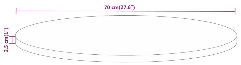 ΕΠΙΦΑΝΕΙΑ ΤΡΑΠΕΖΙΟΥ ΣΤΡΟΓΓΥΛΗ Ø70X2,5ΕΚ ΜΑΣΙΦ ΞΥΛΟ ΜΑΝΓΚΟ 370064