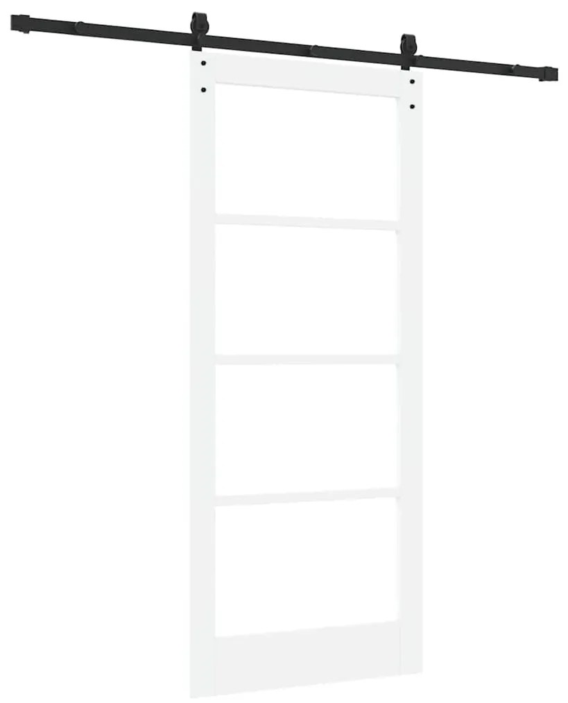 vidaXL Συρόμενη Πόρτα ORKDAL Λευκό 86 x 198.5 cm Μασίφ ξύλο πεύκου