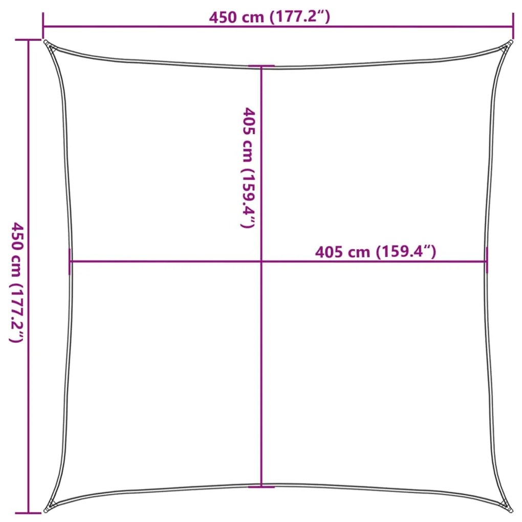 Πανί Σκίασης Ανοιχτό Πράσινο 4,5 x 4,5 μ. από HDPE 160 γρ./μ² - Πράσινο