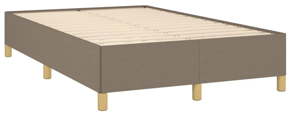 Κρεβάτι Boxspring με Στρώμα Taupe 120x190 εκ. Υφασμάτινο - Μπεζ-Γκρι