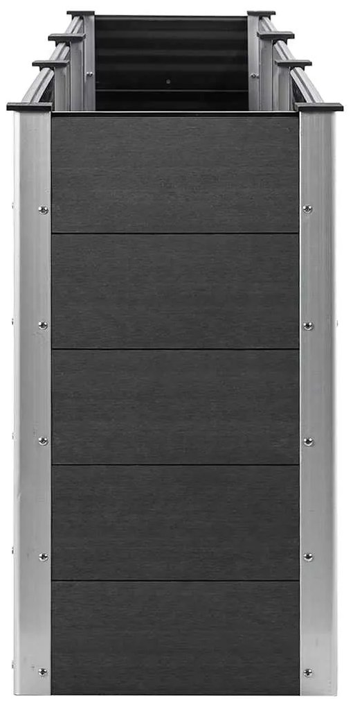 vidaXL Ζαρντινιέρα Κήπου Υπερυψωμένη Γκρι 300 x 50 x 91 εκ. από WPC