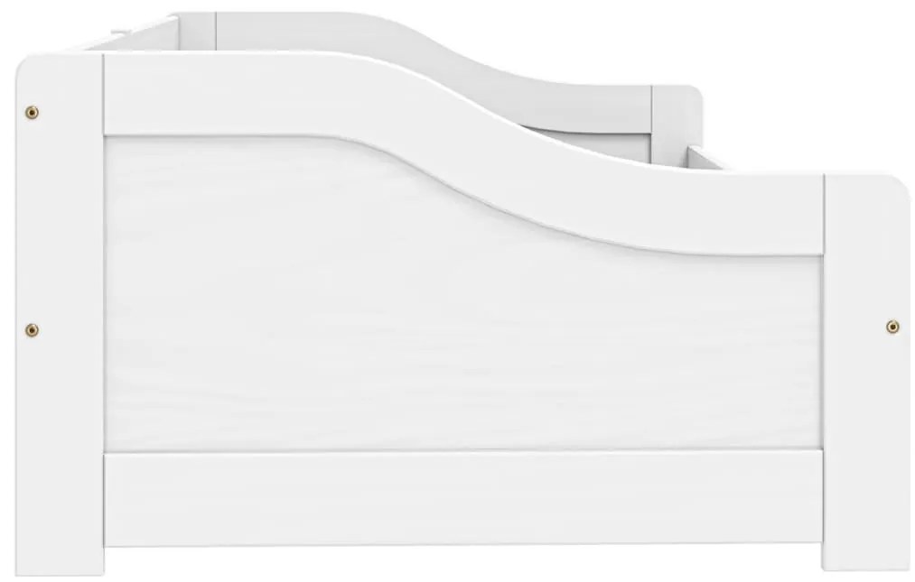 vidaXL Καναπές Κρεβάτι 2 Συρτ. IRUN Λευκός 90x200εκ. Μασίφ Ξύλο Πεύκου