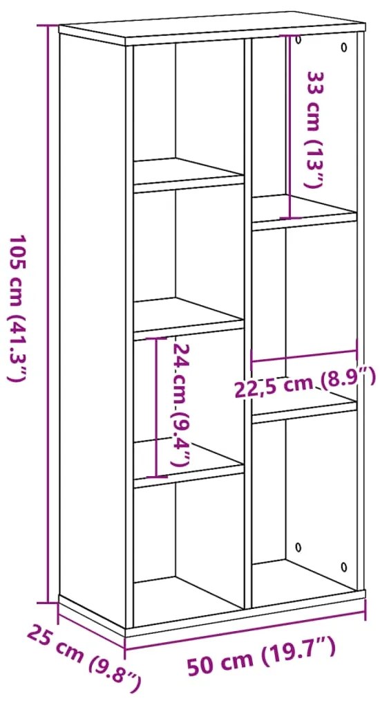 ΒΙΒΛΙΟΘΗΚΗ ΓΚΡΙ ΣΚΥΡΟΔΕΜΑΤΟΣ 50X25X105 ΕΚ. ΕΠΕΞΕΡΓ. ΞΥΛΟ 852792