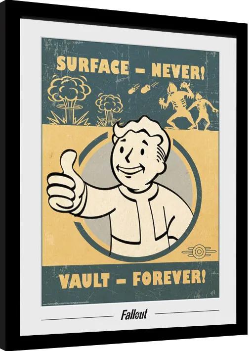 Κορνιζαρισμένη αφίσα Fallout - Vault Forever