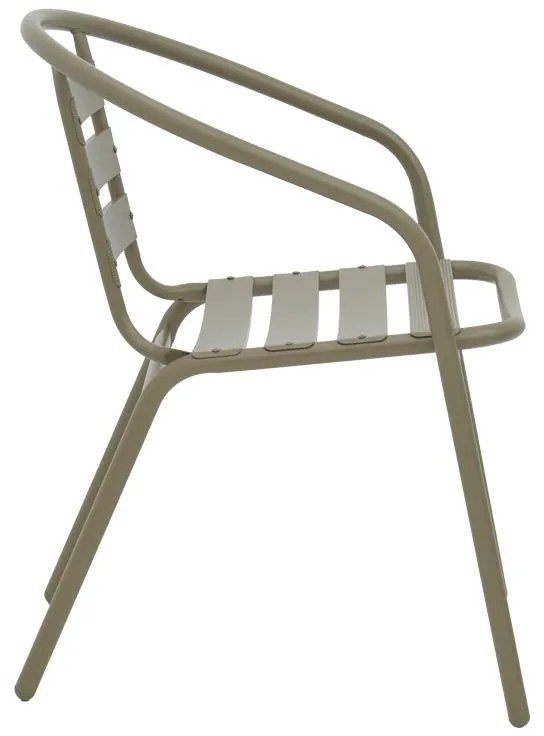 Σετ κήπου - Τραπεζαρία Watson - Tade 3 τεμ. μέταλλο σαμπανιζέ - γυαλί Φ60x70 εκ. 60x60x70 εκ.