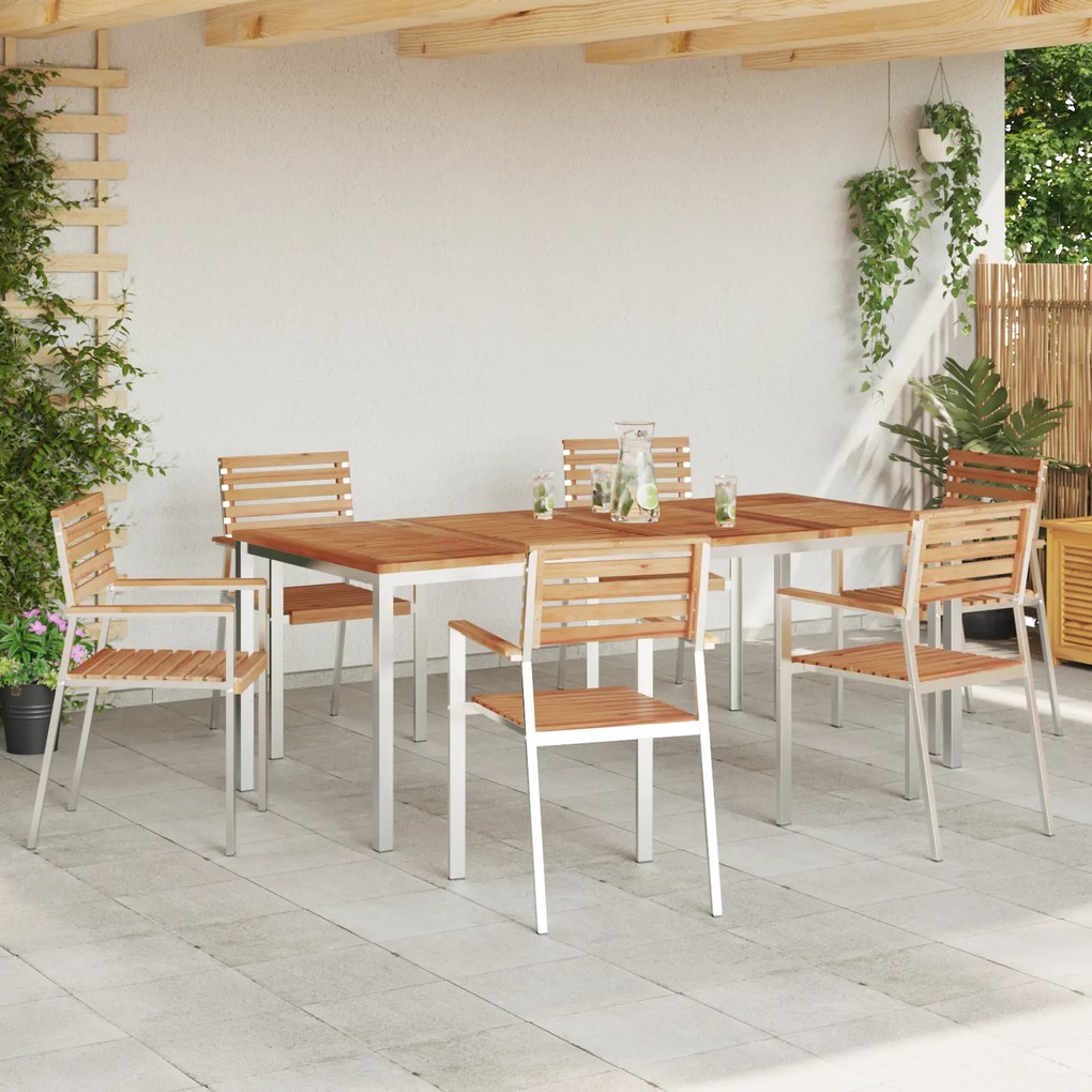 vidaXL Σετ Τραπεζαρίας Κήπου 7 pcs