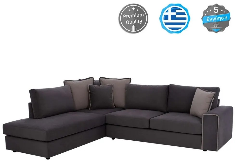 Καναπές Αριστερή Γωνία Home HM3255.01L 270x225x90cm Αλέκιαστο Ύφασμα Grey Fabric