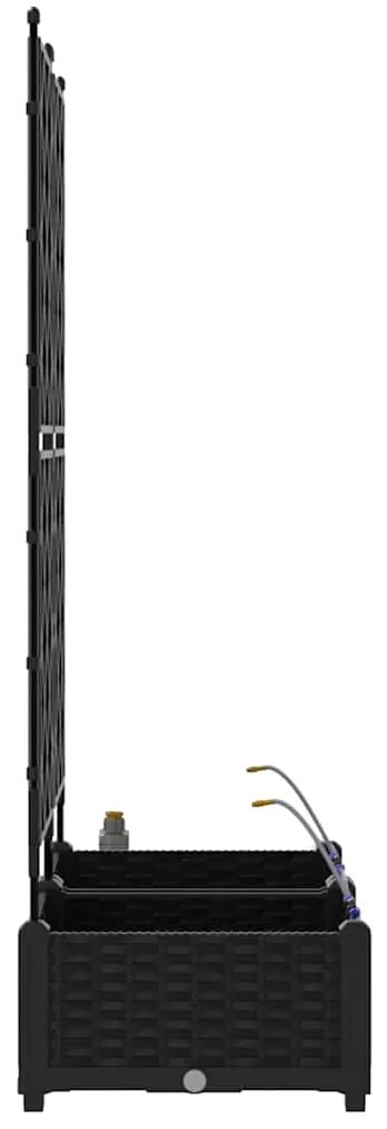 vidaXL Ζαρντινιέρες κήπου Μαύρο 80 x 40 x 126 cm Ατσάλι