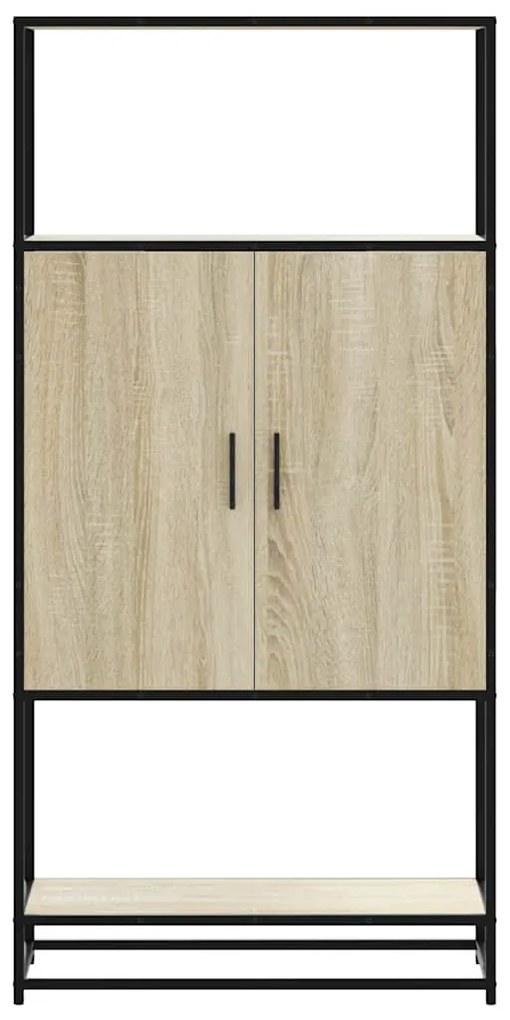 vidaXL Highboard Δρυς sonoma 68x35x139 cm Επεξεργασμένο ξύλο μέταλλο