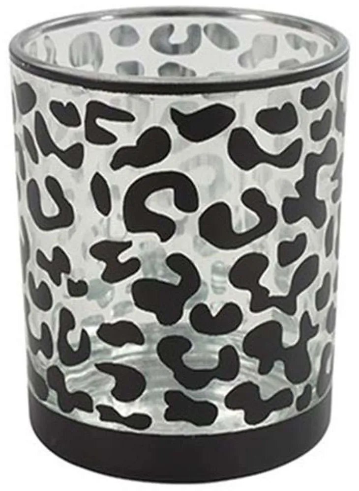 Κηροπήγιο Dots 013.788813 7x8cm Black Glass