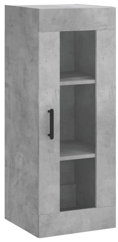 vidaXL Ντουλάπι Γκρι Σκυροδέματος 34,5x34x180 εκ. Επεξεργασμένο Ξύλο