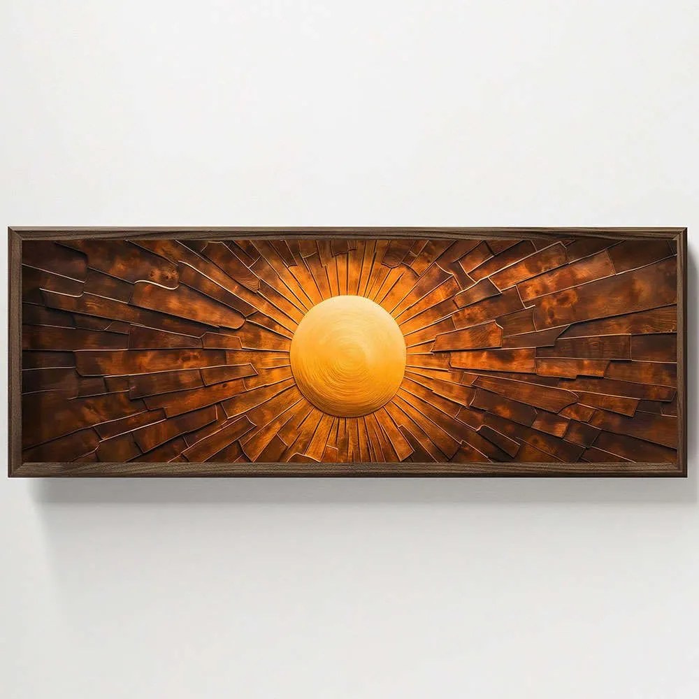 Κάδρο 856EVL1558 120x3,5x40cm Multi Wallity Οριζόντιοι Mdf, Wood