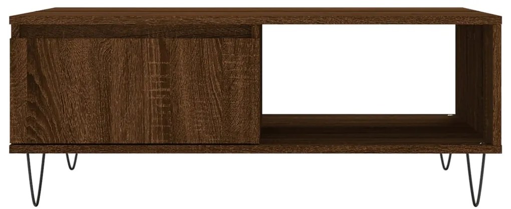 vidaXL Τραπεζάκι Σαλονιού Καφέ Δρυς 90x60x35εκ. από Επεξεργασμένο Ξύλο