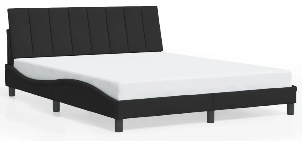 vidaXL Σκελετός Κρεβατιού Χωρίς Στρώμα Μαύρο 160x200 εκ. Βελούδινο