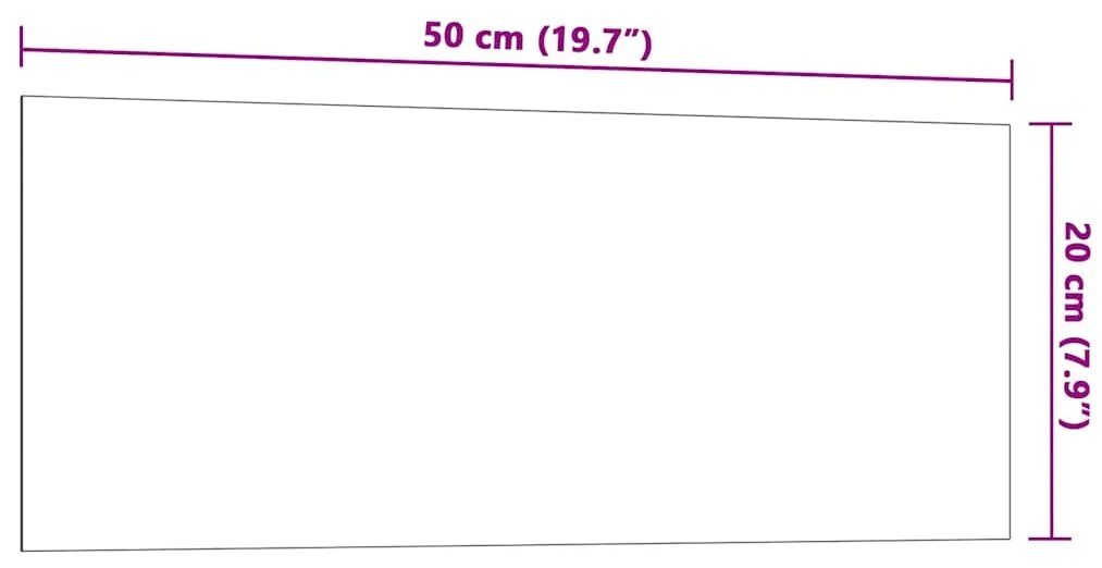 vidaXL Πίνακας Επιτοίχιος Μαγνητικός Λευκός 50 x 20 εκ. Ψημένο Γυαλί