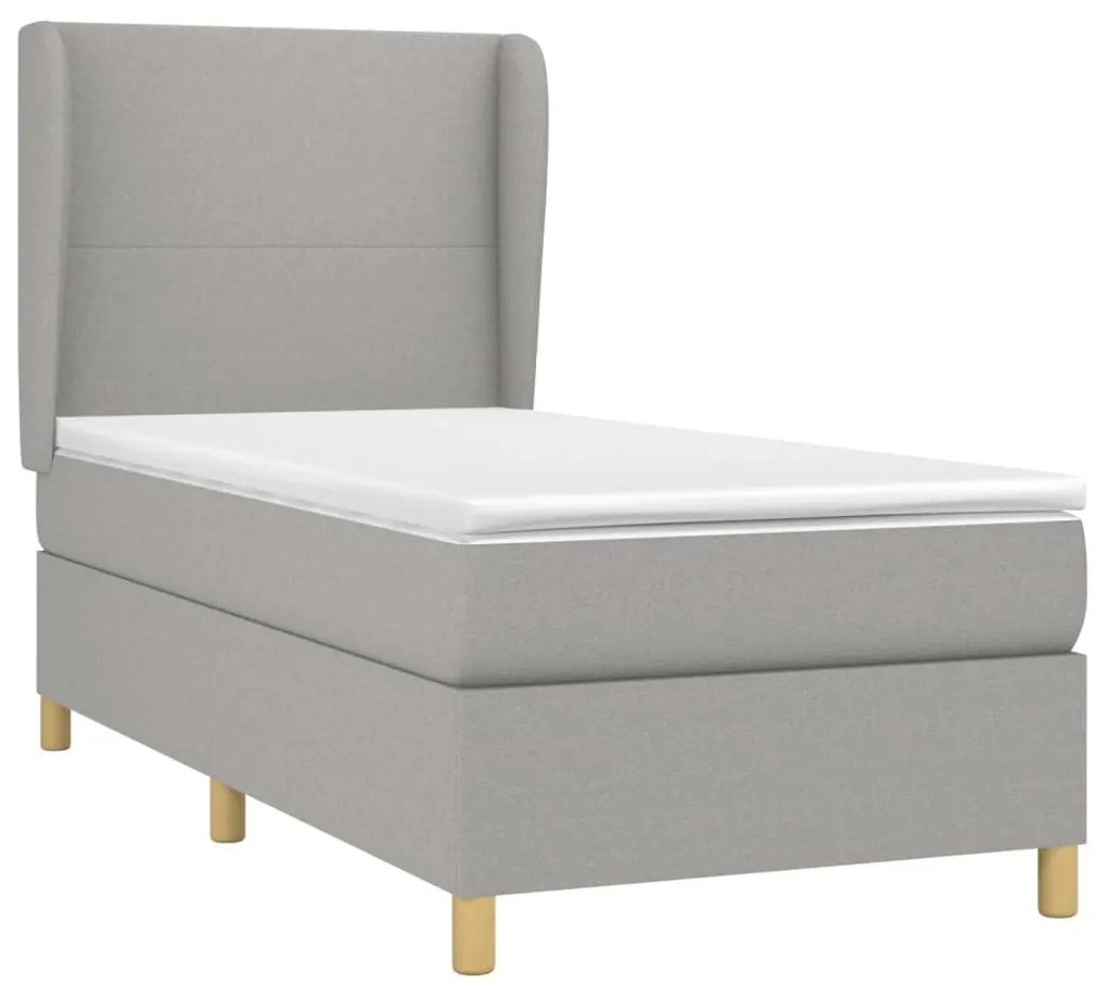 ΚΡΕΒΑΤΙ BOXSPRING ΜΕ ΣΤΡΩΜΑ ΑΝΟΙΧΤΟ ΓΚΡΙ 80X200 ΕΚ. ΥΦΑΣΜΑΤΙΝΟ 3128317