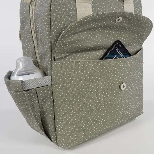 Τσάντα Αλλαξιέρα Backpack Pasito a Pasito Walking Mum Poppy Olive Πουά