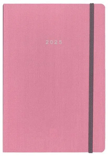 Next ημερολόγιο 2025 fabric ημερήσιο flexi ροζ με λάστιχο 14x21εκ.  τμχ.