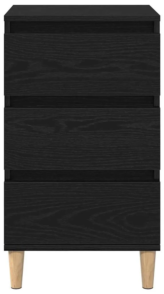 vidaXL Κομοδίνο Μαύρη δρυς 40 x 35 x 70 εκ. Επεξεργασμένο ξύλο