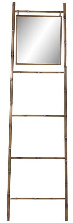Πετσετοθήκη Δαπέδου DKD Home Decor Καθρέφτης Μέταλλο Μουστάρδα (55 x 3 x 190 cm)