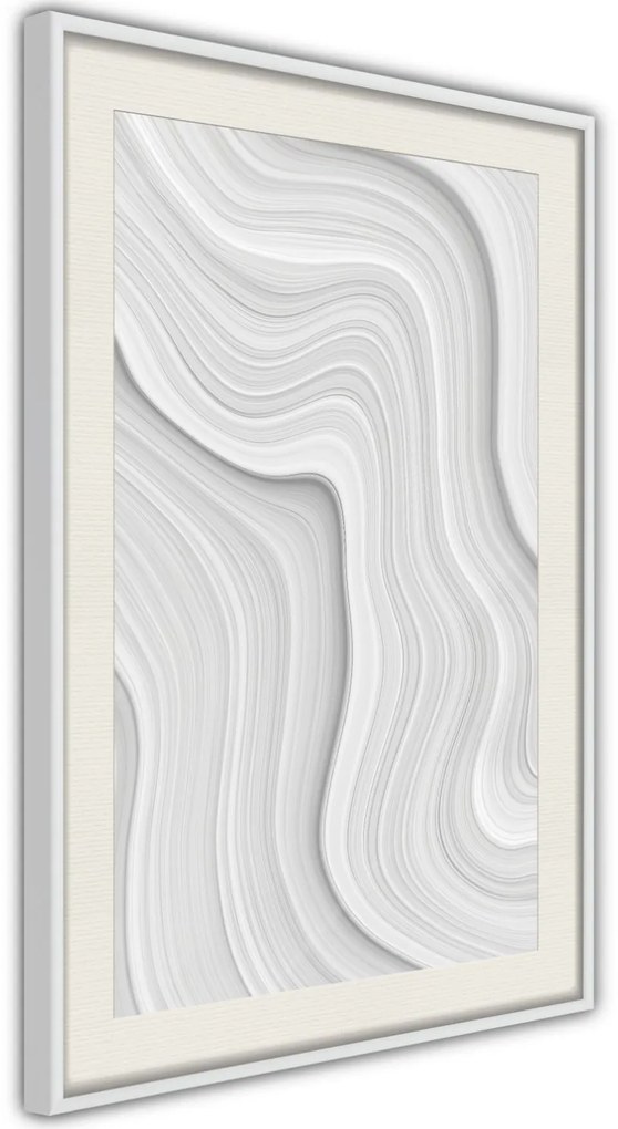 Αφίσα - Snow Contour Lines - 20x30 - Χρυσό - Με πασπαρτού