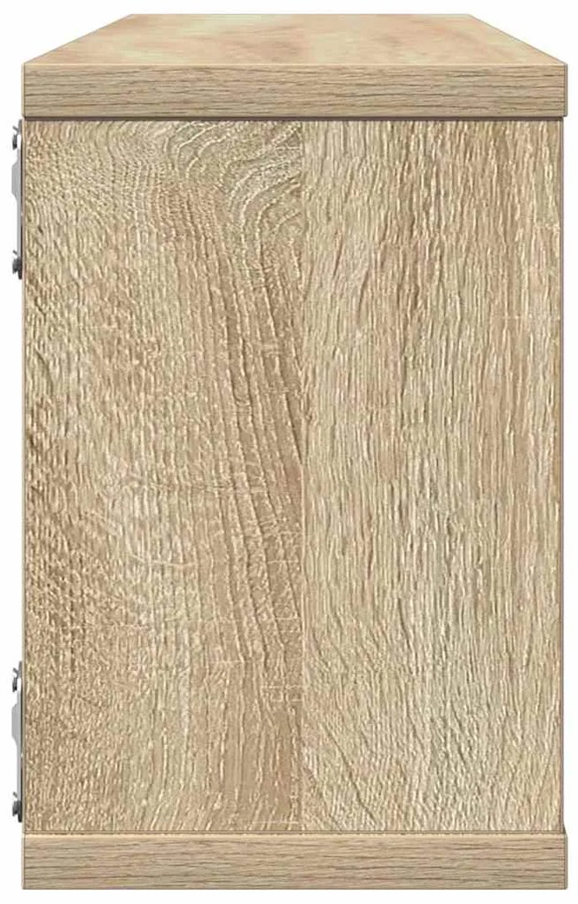 vidaXL Ράφια Κύβοι Τοίχου 4 τεμ. Sonoma Δρυς 60x15x23 εκ. Επεξ. Ξύλο