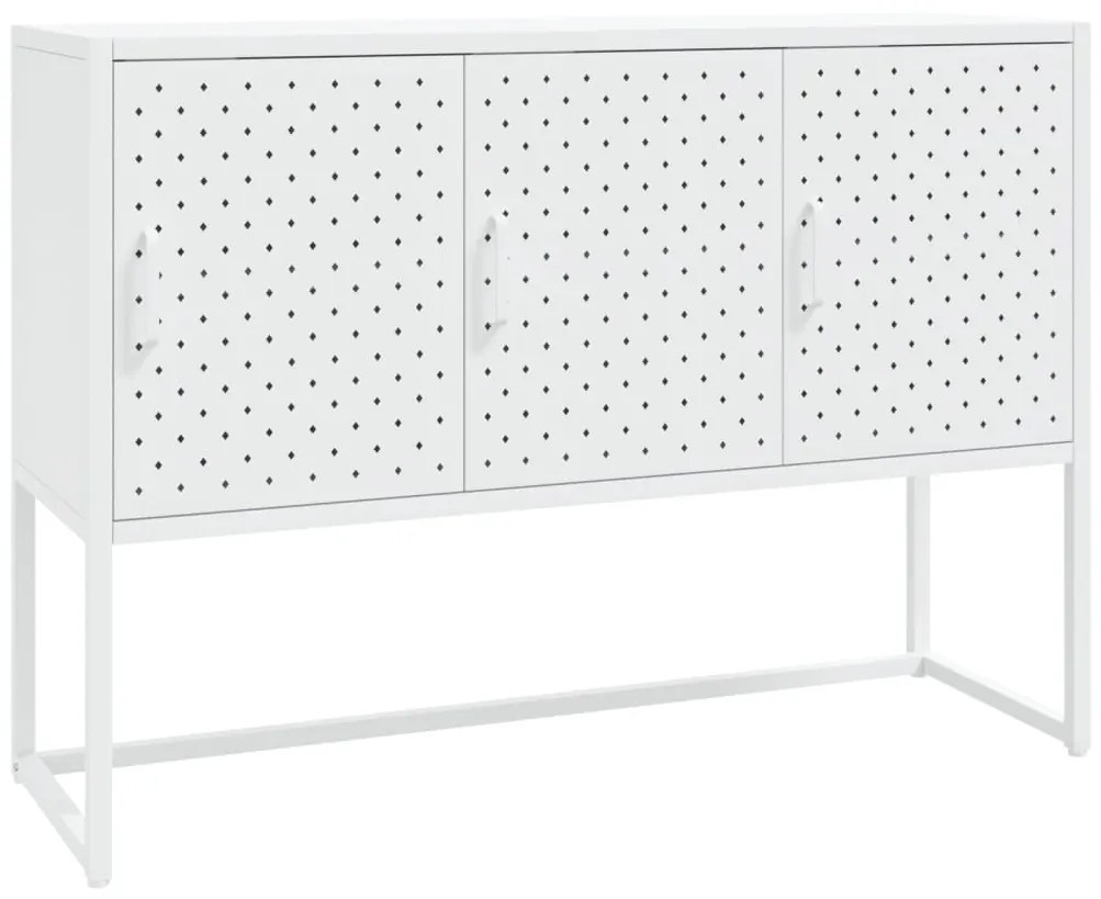 vidaXL Μπουφές Λευκός 105 x 35 x 75 εκ. από Ατσάλι