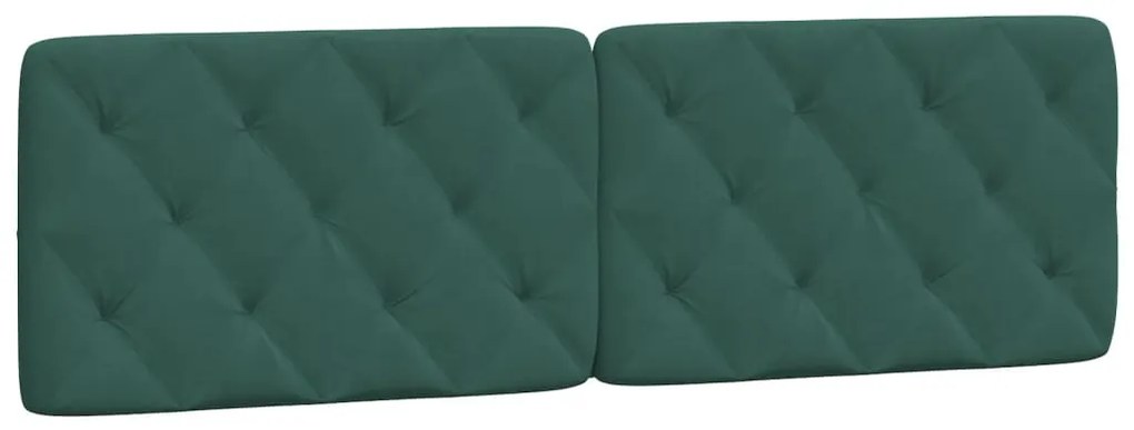 vidaXL Μαξιλάρι για Κεφαλάρι Σκούρο Πράσινο 160 εκ. Βελούδο