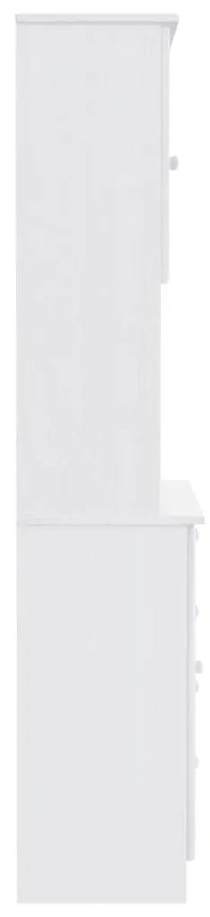 Ντουλάπι ALTA Λευκό 77 x 35 x 165 εκ. από Μασίφ Ξύλο Πεύκου - Λευκό