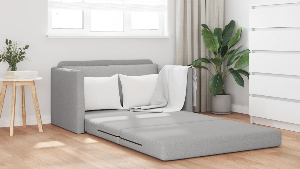 vidaXL Καναπές Κρεβάτι 2 σε 1 Ανοιχτό Γκρι 124x71x78 cm Ύφασμα
