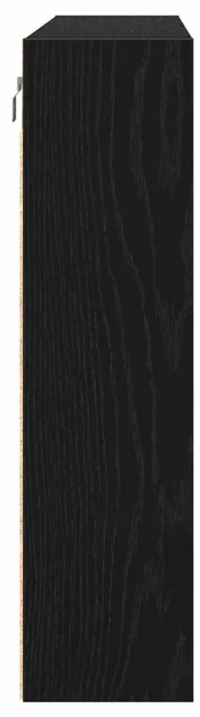 vidaXL Βιτρίνα με ράφι Μαύρη δρυς 100 x 15 x 58 cm Επεξεργασμένο ξύλο