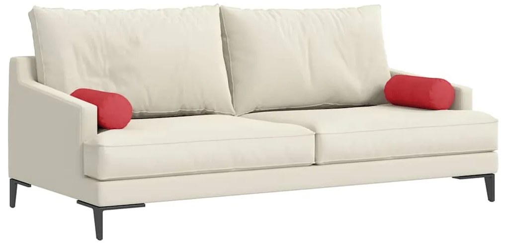 vidaXL Μαξιλάρια Στήριγμα 2 pcs Κόκκινο Ø 15 x 40 εκ ύφασμα