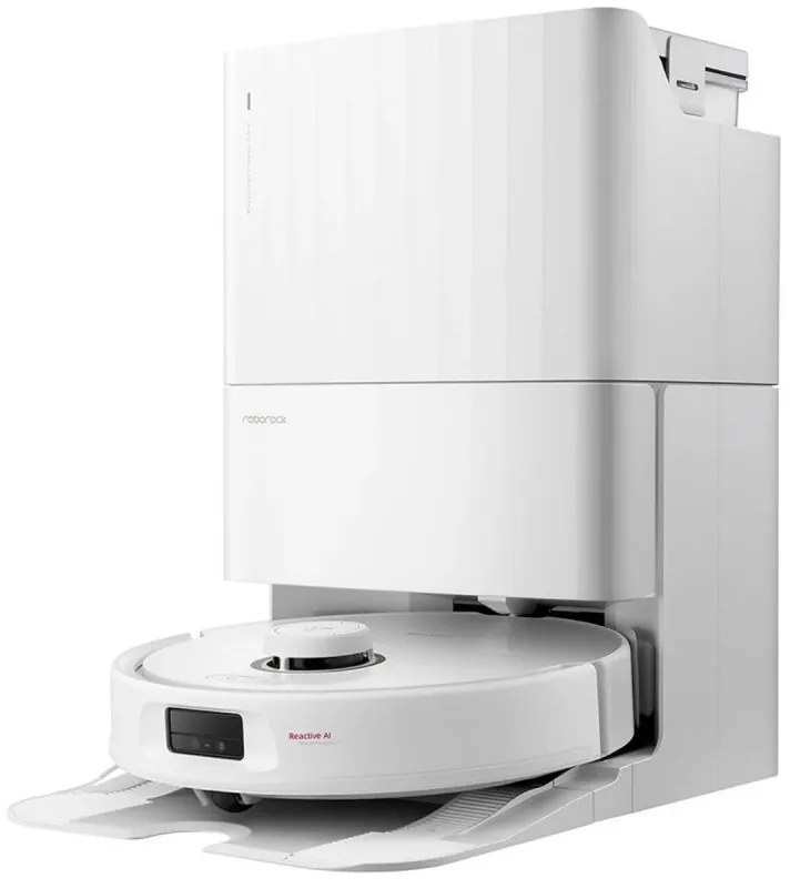 Ρομποτική ηλεκτρική σκούπα Roborock Q Revo Max V, 7000Pa, 180 λεπτά, 300 m2, Στεγνό/Μικρό, Wi-Fi, PreciSense® LiDAR + Reactive AI, Φωνητικός βοηθός, Λευκό