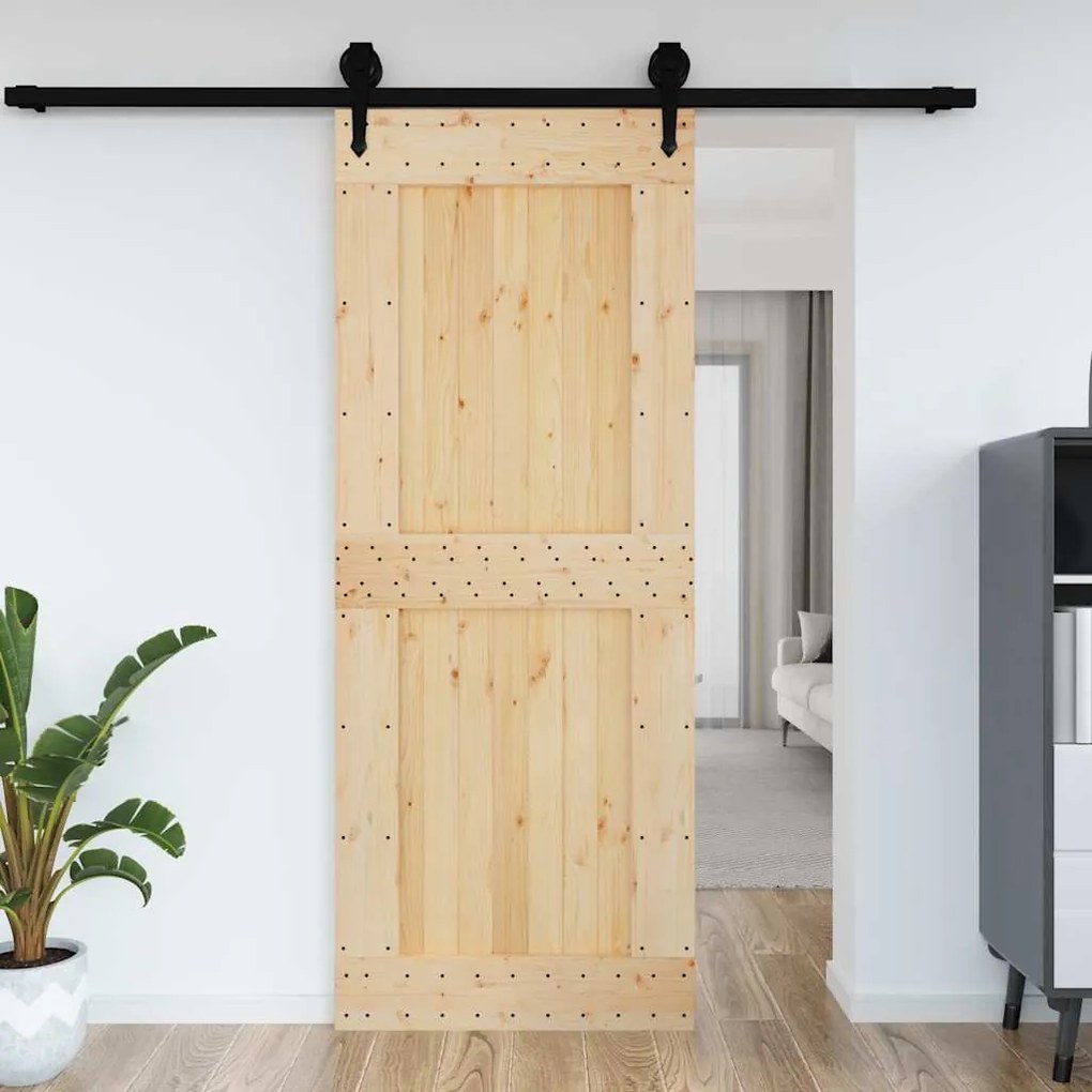vidaXL Πόρτα NARVIK 90 x 210 εκ. από Μασίφ Ξύλο Πεύκου