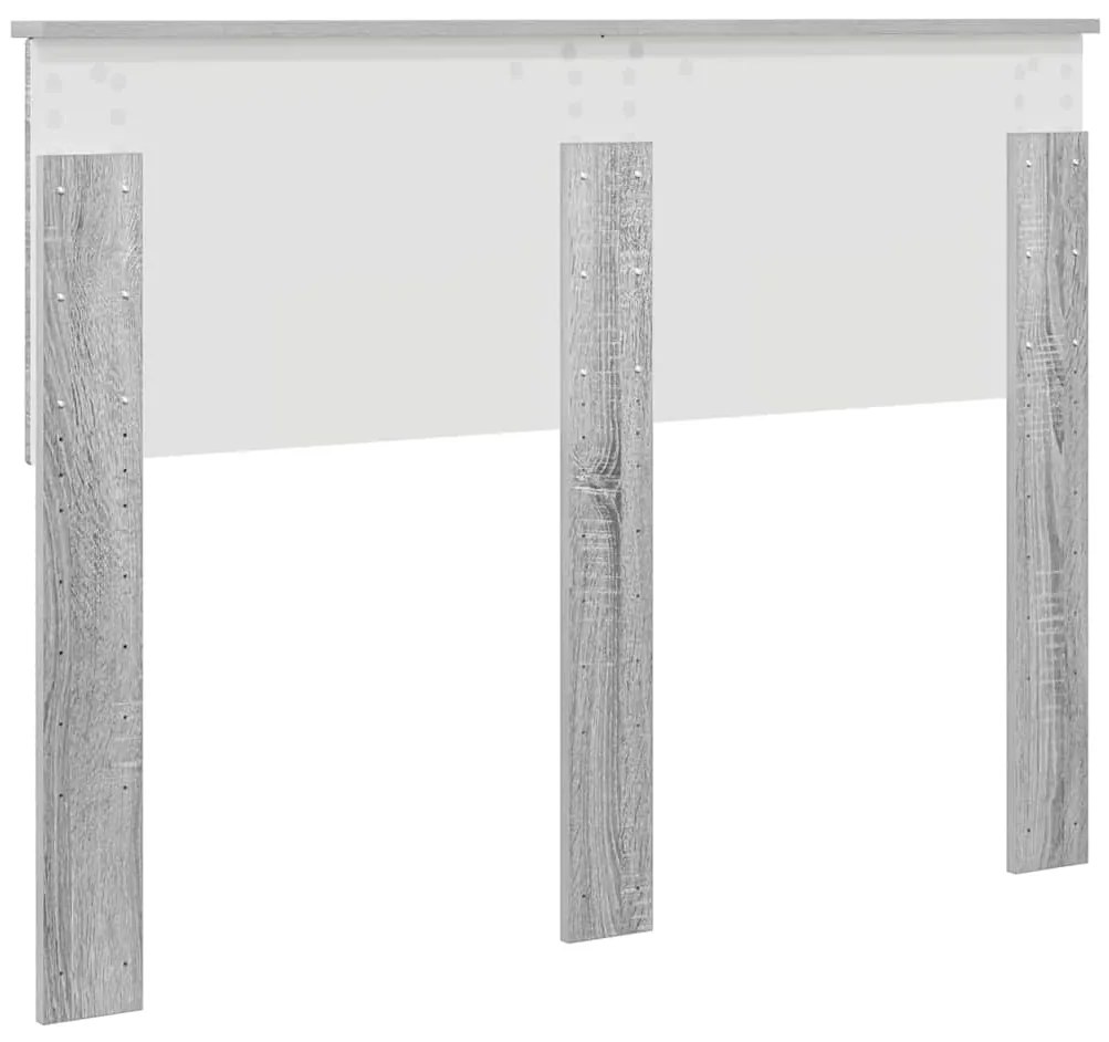vidaXL Κεφαλάρι με κεφαλάρι Γκρίζο Σονομα 135 cm Επεξεργασμένο ξύλο