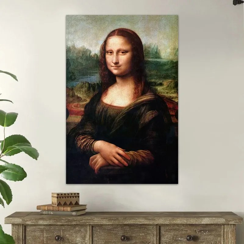 Πίνακας σε καμβά &quot;Mona Lisa&quot; Megapap ψηφιακής εκτύπωσης 70x100x3εκ.