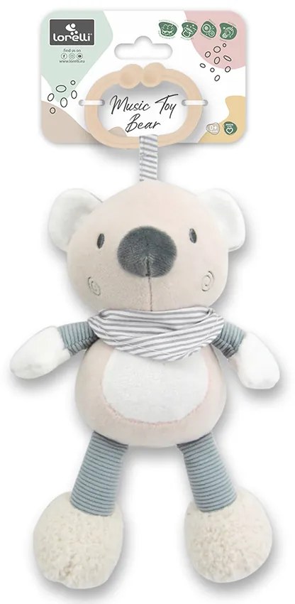 Κρεμαστό Λούτρινο Ζωάκι Με Μουσική Music Bear Beige Natural  10191440008  Lorelli