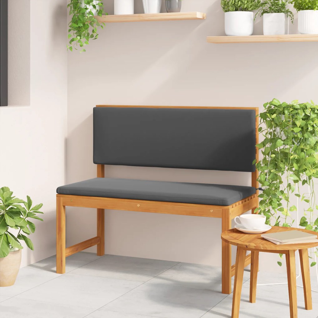 vidaXL πάγκος κήπου με μαξιλάρια 100x50x91 εκ. από μασίφ ξύλο ακακίας