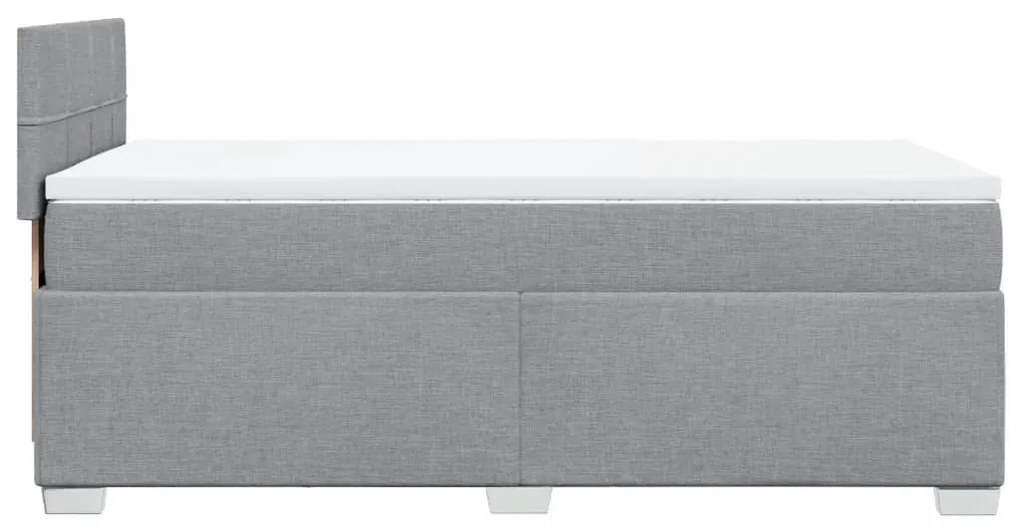 ΚΡΕΒΑΤΙ BOXSPRING ΜΕ ΣΤΡΩΜΑ ΑΝΟΙΧΤΟ ΓΚΡΙ 100X200 ΕΚ. ΥΦΑΣΜΑΤΙΝΟ 3285799