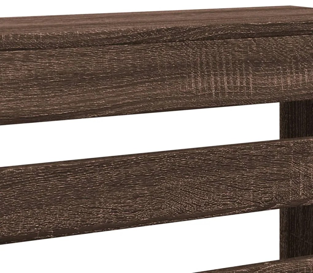 vidaXL Κάλυμμα Καλοριφέρ Καφέ Δρυς 149x20x82 εκ. Επεξεργασμένο Ξύλο