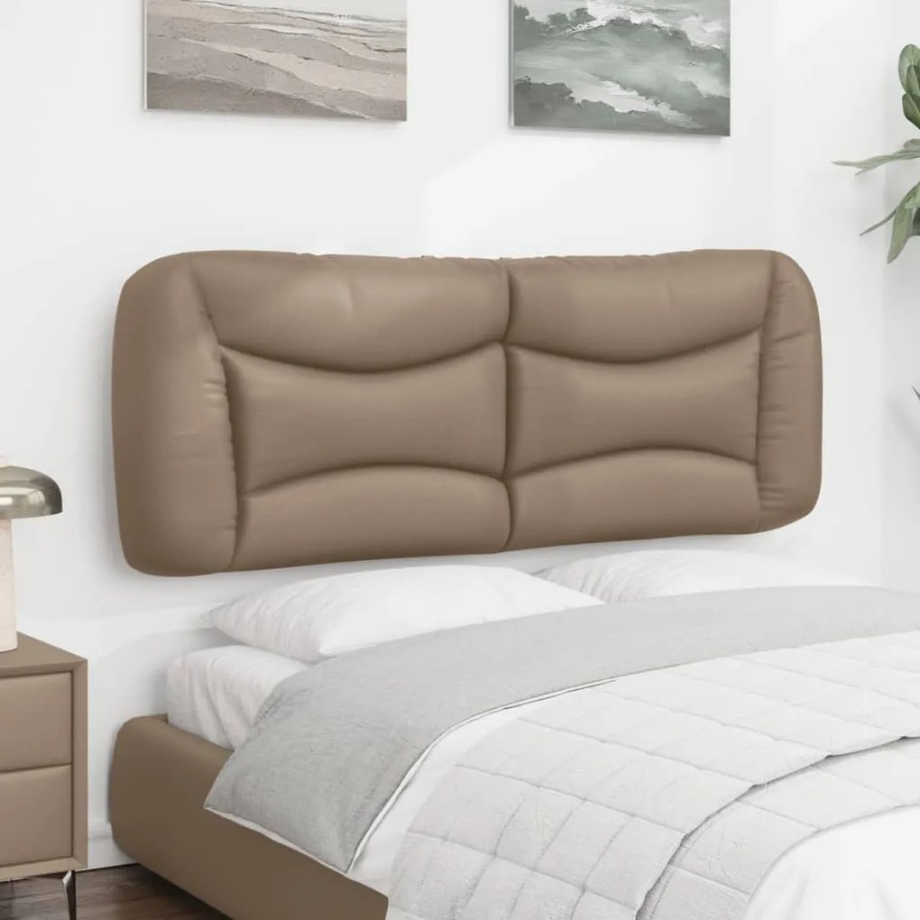 vidaXL Μαξιλάρι για Κεφαλάρι Hvar Καπουτσίνο 120 εκ. από Συνθετικό Δέρμα