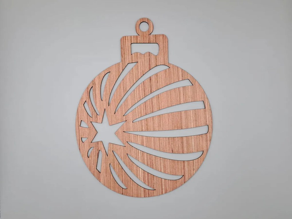 Σετ των 2 Intra απο ξύλο plywood 3mm-4mm πάχος - Αστέρι Χριστουγεννιάτικο μπιχλιμπίδι Διακόσμηση Ξύλινο Κρεμαστό στολίδι Δίασταση 10x10 cm Intraeaxys-joed4r51