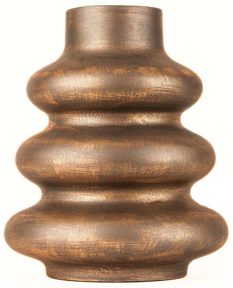Βάζο 697ELD1117 Φ16x23cm Brown Aberto Design Κεραμικό