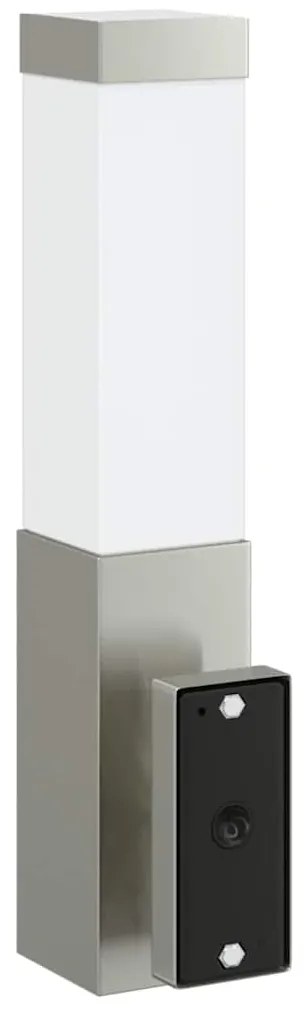 vidaXL Φωτιστικό Τοίχου Για Εξωτερικούς Χώρους Ασημί 10.5 x 6 x 33 εκ