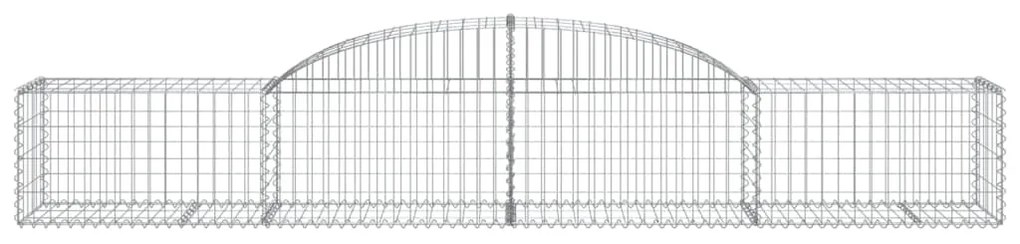 vidaXL Συρματοκιβώτια Τοξωτά 2 τεμ. 300x50x40/60 εκ. Γαλβαν. Ατσάλι