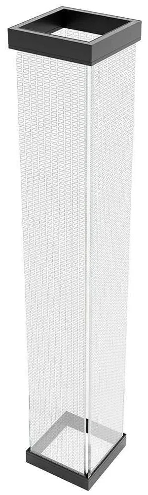 Φωτιστικό Δαπέδου Rectangle 630ARN1149 17,5x17,5x108cm Led 2600lm 36W 3000K Clear-Black Opviq