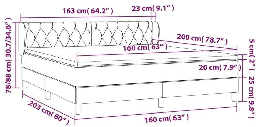 ΚΡΕΒΑΤΙ BOXSPRING ΜΕ ΣΤΡΩΜΑ ΑΝ. ΠΡΑΣΙΝΟ 160X200ΕΚ ΥΦΑΣΜΑΤΙΝΟ 3127053