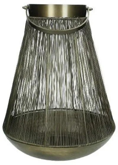 Supergreens Φανάρι Μεταλλικό Χρυσό 27x27x35 εκ.