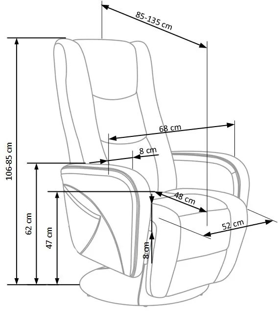 PULSAR recliner chair, color: beige DIOMMI V-CH-PULSAR-FOT-BEŻOWY